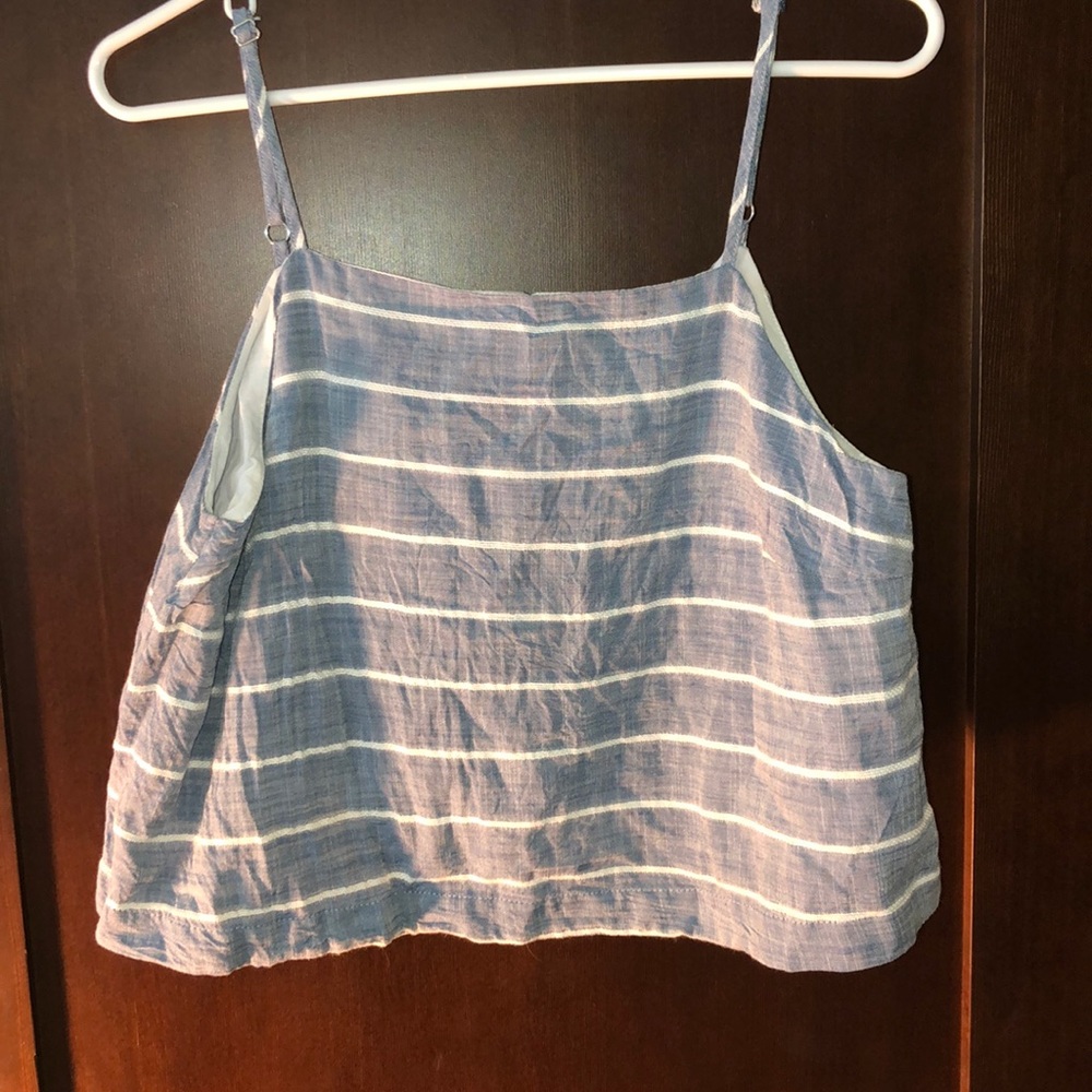 Blue + White striped tank